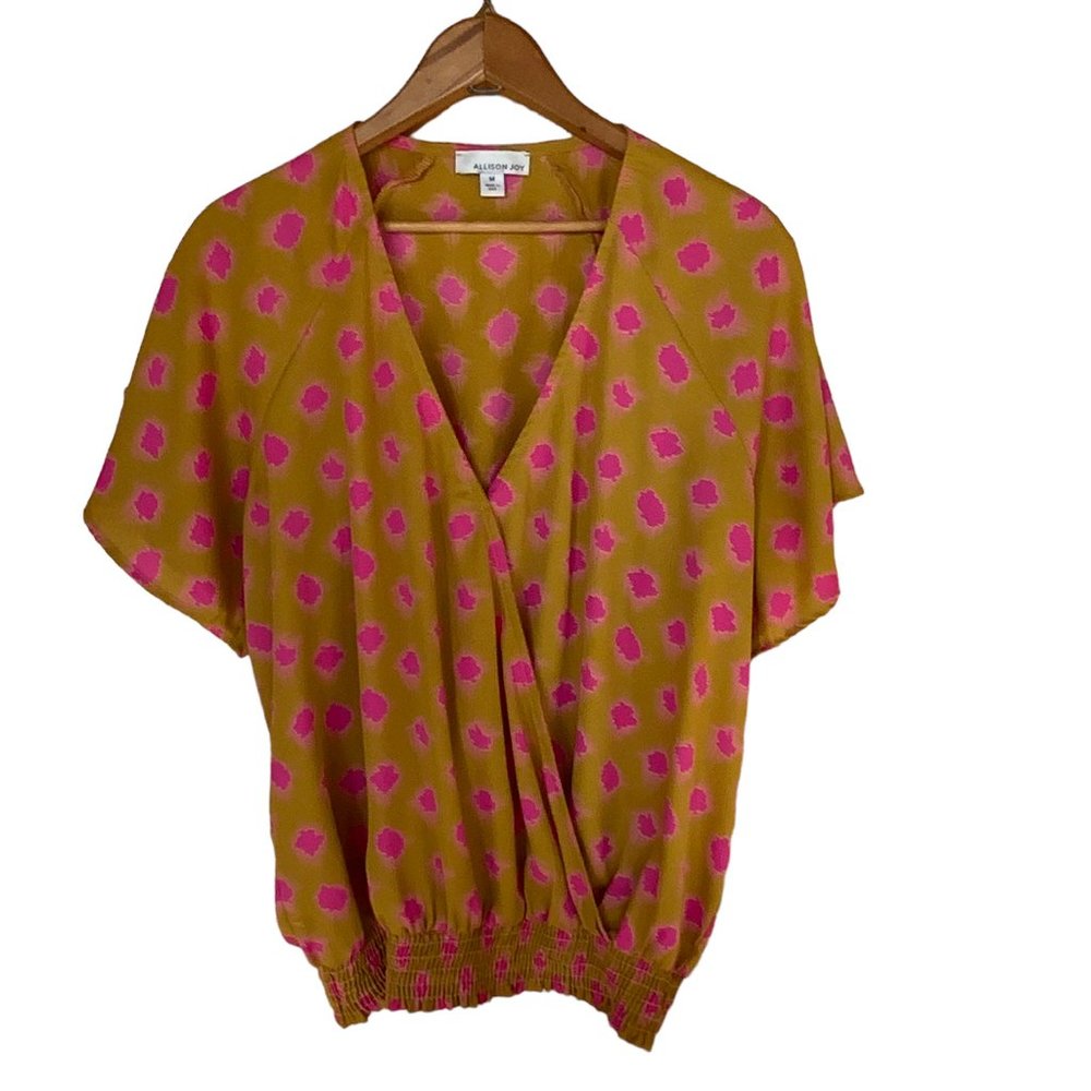 Evereve Allison Joy Ingrid Surplice Blouse Medium